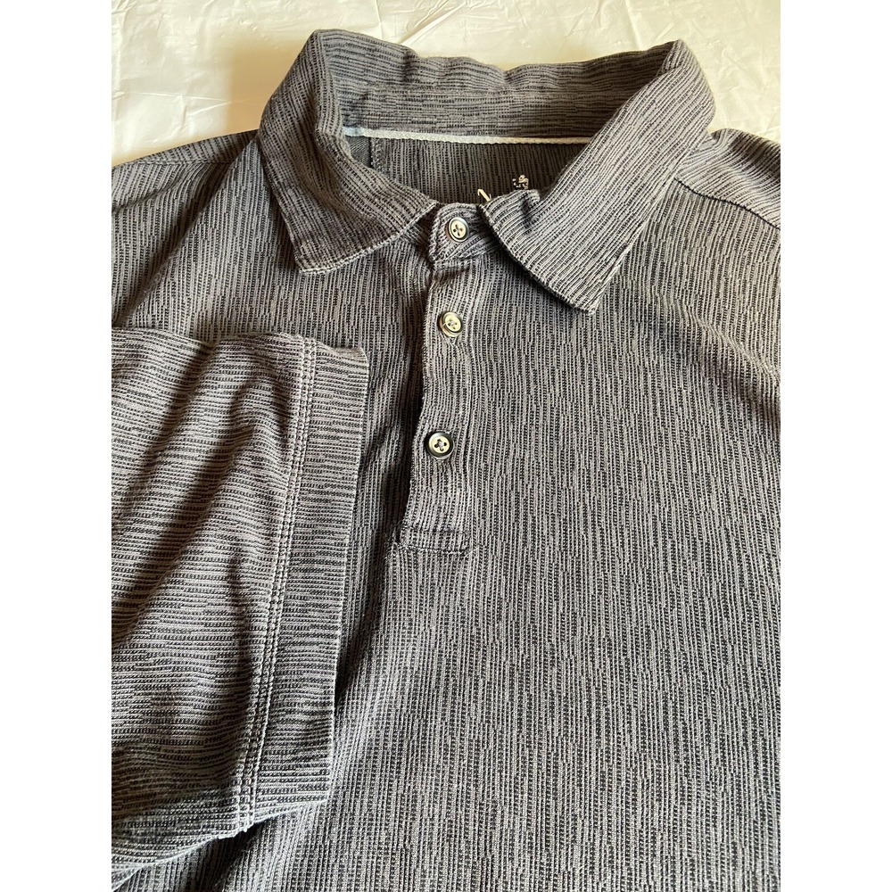 Men's Nat Nast 3 Button Lightweight Dark Gray‎ Polo-SIze M